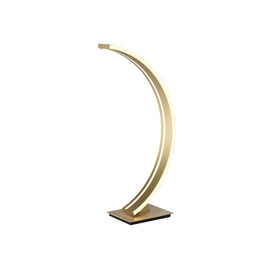 Lampe de table en métal à LED dorée Arcus, 25x12x49cm