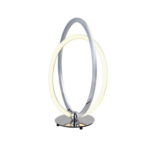 Ocellis Silver Led Metal Table Lamp, 23x15x41cm