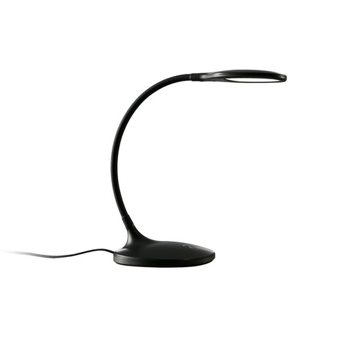 Czarna lampa stołowa LED Scoop, 32x17x42cm