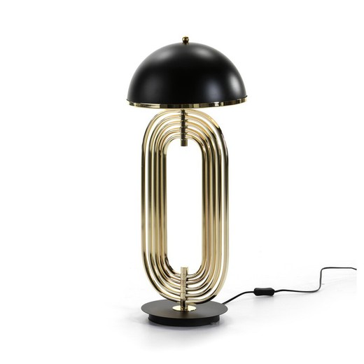 Lampe de table en acier noir et or28x67