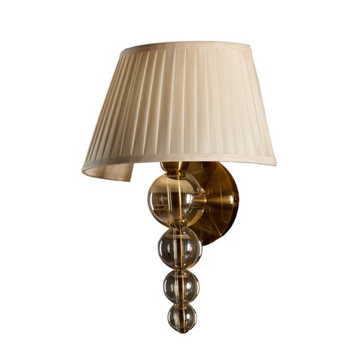 Crystal and Brass Mercury Champagne Wall Lamp, 28x16x39cm