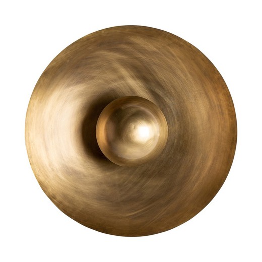 Vägglampa i guldjärn, 70x27x70cm