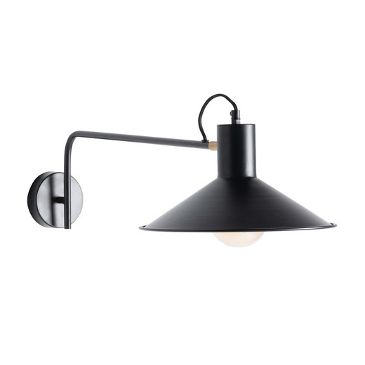 Schwarze Eisen-Wandlampe, 73x30x21cm