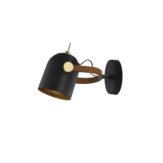 Μαύρο Μεταλλικό Επιτοίχιο Φωτιστικό Adame, 15x25x20cm