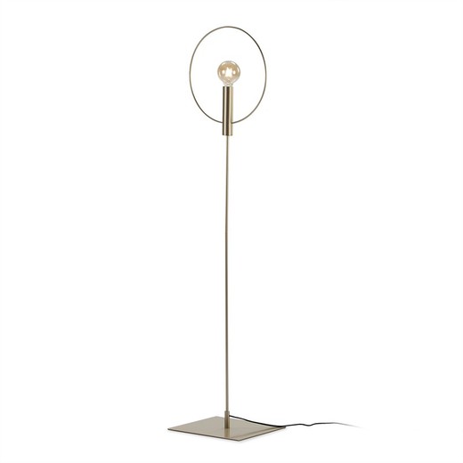 Lámpara de pié metal dorado 42x35x165 cm