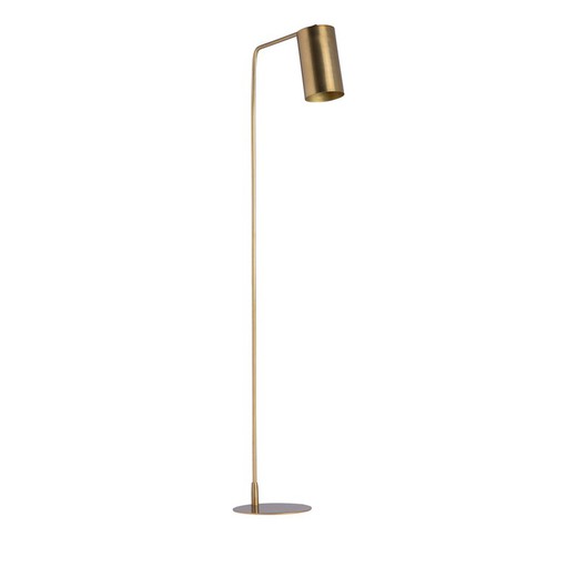 Lámpara de pie de hierro dorado, 24 x 50 x 145 cm