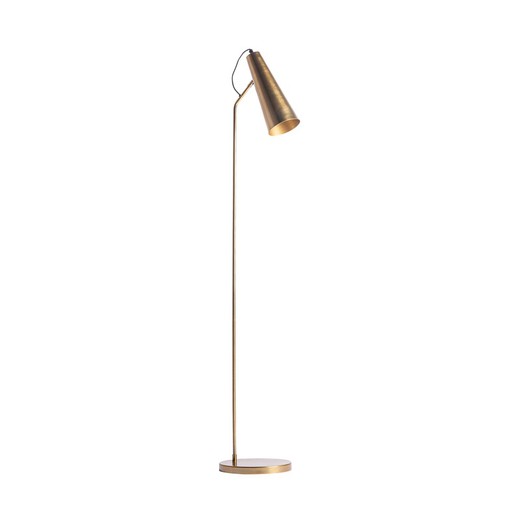 Złota mosiężna lampa podłogowa, 28x41x164cm