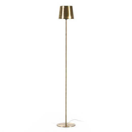 Stehlampe aus goldfarbenem Metall, 24x24x170 cm