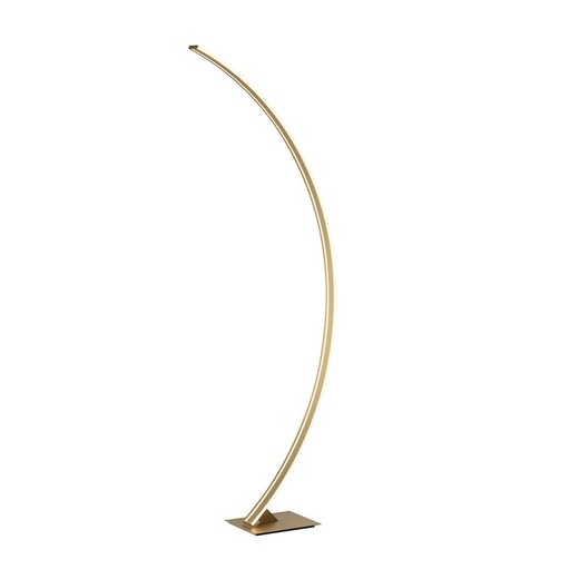 Candeeiro de pé de metal LED Arcus Gold, 20x62x150cm