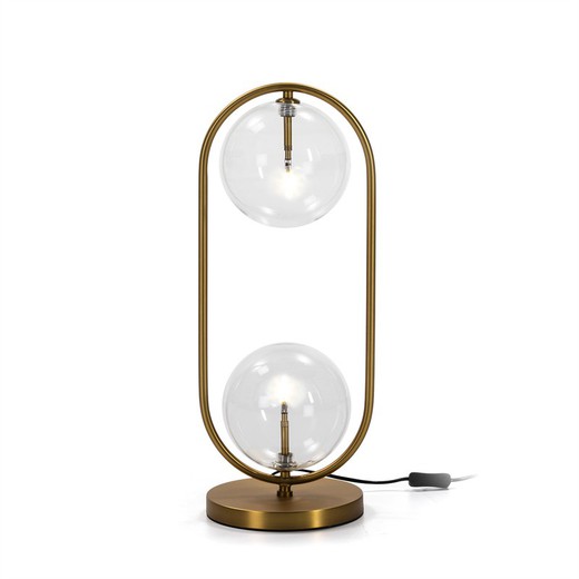 Lampa stołowa 25x22x60 Crystal / Gold Metal
