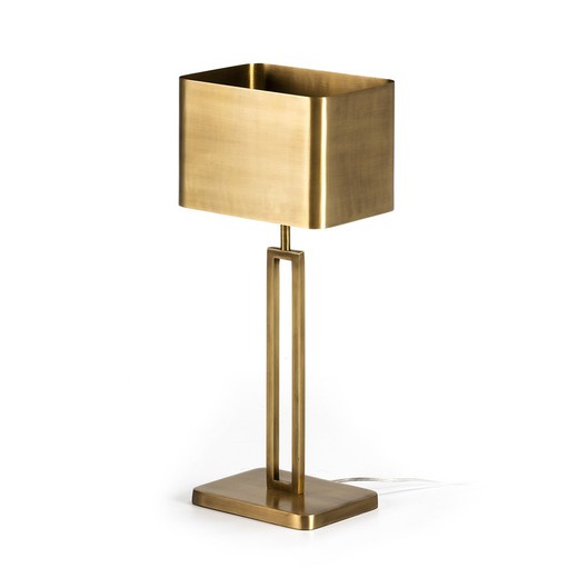 Lampa stołowa z kloszem 24x15x55 Złoty metal
