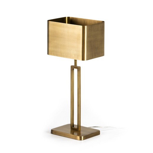 Tafellamp met scherm 24x15x55 goud metaal