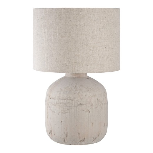 Stone-coloured ceramic table lamp, 30 x 30 x 46.5 cm | Bilby