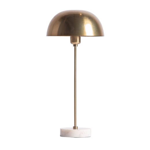 Lámpara de sobremesa en metal dorado, 24 x 24 x 54 cm