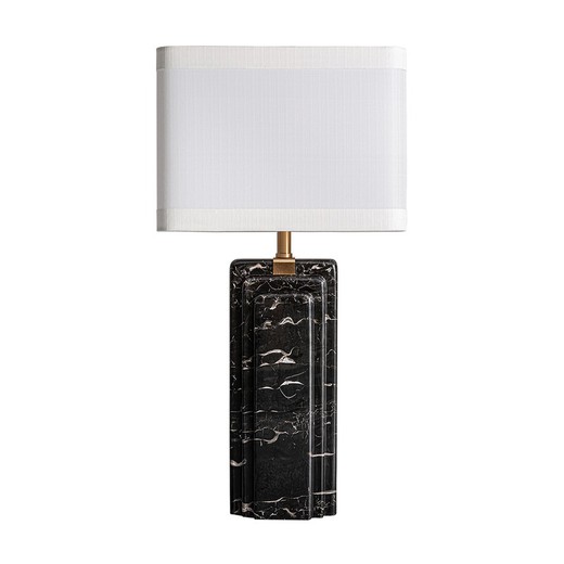 Jern bordlampe i sort, 42 x 25 x 68 cm