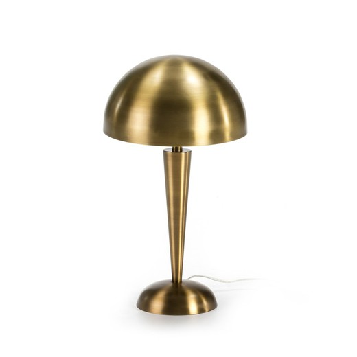 Lampada da tavolo in metallo dorato, 25x25x48 cm