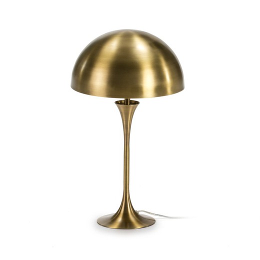 Tischlampe aus goldfarbenem Metall, 30x30x53 cm