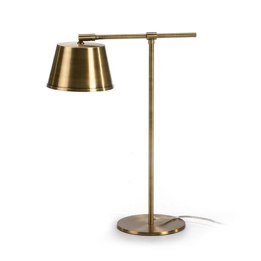 Lámpara de mesa de metal dorado, 38 x 18 x 51 cm