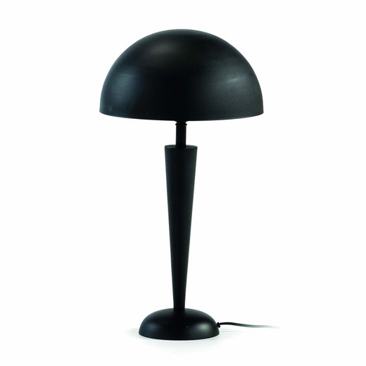 Lampada da tavolo in metallo nero, 30x15x59 cm