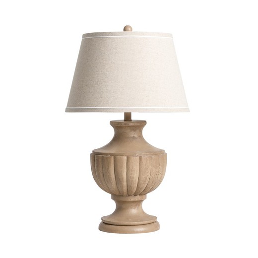 Resin Table Lamp in brown, 42 x 42 x 72 cm