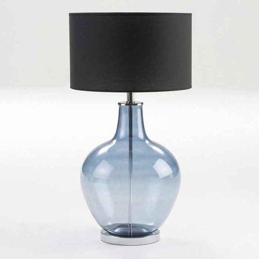 Lámpara de sobremesa sin pantalla cristal azul, Ø34x57 cm
