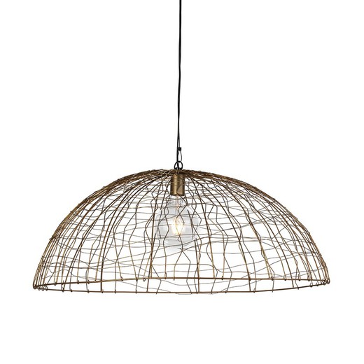 Lámpara de techo de metal y alambre en dorado, Ø 80 x 32 cm | Wire