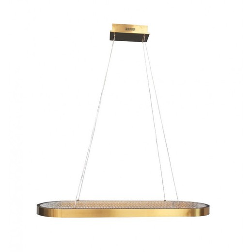 Lampada da soffitto in alluminio Berlie Gold, 120x30x40 cm