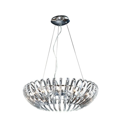 Lámpara de techo, con 12 luces, de metal y cristal, Ø 66 x 22 cm | Ariadna