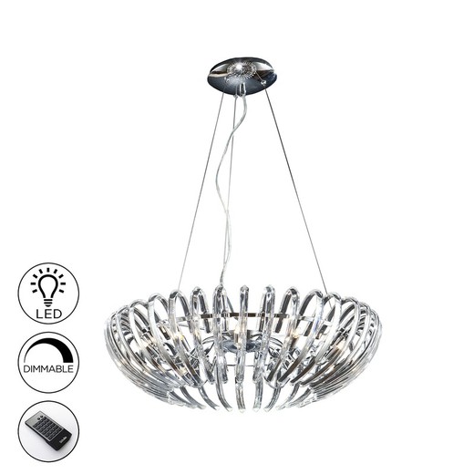 Loftslampe med 12 lamper af metal og glas Ariadna, Ø66x22cm