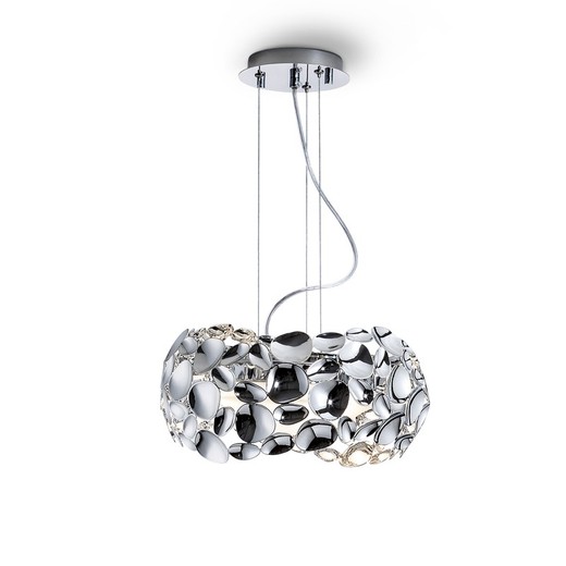 Narisa Silver Metal 3-light Ceiling Lamp, Ø32x18cm