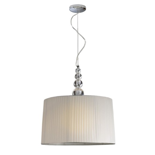 Lámpara de techo, con 3 luces, de acrílico en transparente y plateado, Ø 50 x 55 cm | Mercury