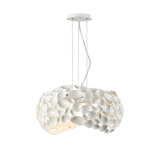 Narisa White Metal 5-light Ceiling Lamp, Ø47x26cm
