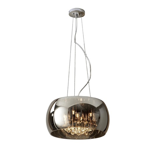Lámpara de techo, con 5 luces, dimables de metal y cristal espejado, Ø 40 x 23 cm | Argos