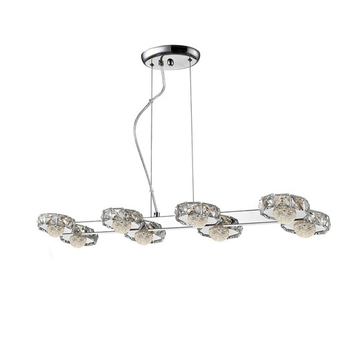 Suria Metal and Glass Led Ceiling Lamp with 8 lights, 74x21x6cm