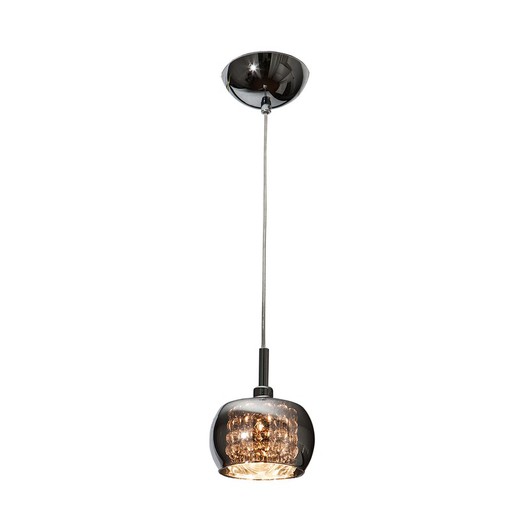 Loftslampe i stål og Arián Spejlglas, Ø13x18cm