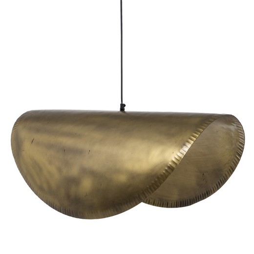 Lampada da soffitto in alluminio color oro, 82 x 36 x 35 cm