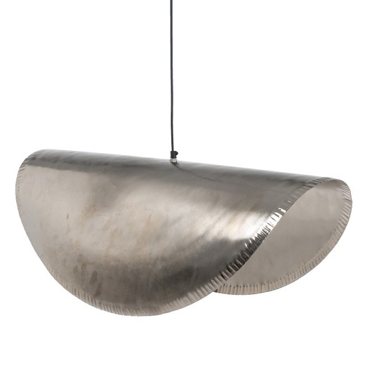 Aluminium plafondlamp in zilver, 82 x 36 x 35 cm
