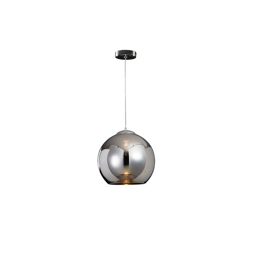 Lampada da soffitto in cristallo argento, 35x36 cm