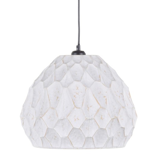 Hvid jernloftslampe, Ø 35,5 x 160 cm