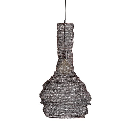 Lampada da soffitto in ferro ramato, 30 x 30 x 168 cm