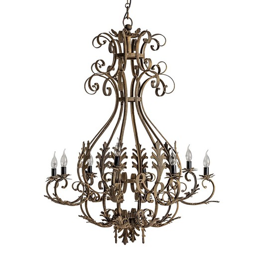 Iron Ceiling Lamp in Oroviejo, 96 x 96 x 120 cm