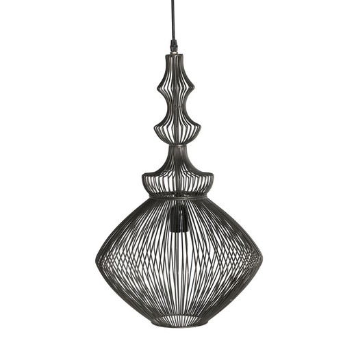 Lampada da soffitto in ferro nero, Øx33x57cm