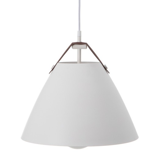 Lampada da soffitto in ferro e vetro bianco, Ø 36 x 130 cm