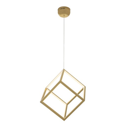 Gold Metal Ceiling Lamp, 52x42x52cm