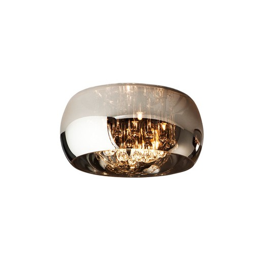 Metal and mirrored glass ceiling lamp, Ø 40 x 23 cm | Argos