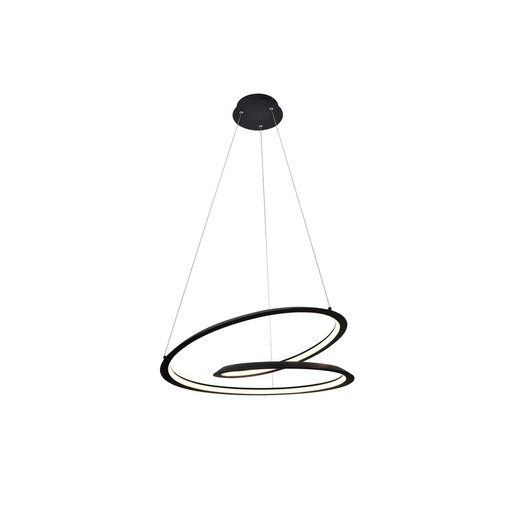 Lámpara de techo de metal negro, Ø 60 x 20 cm | Looping