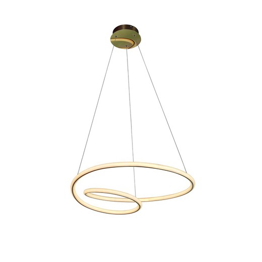 Lampada da soffitto in metallo dorato, Ø60x15cm