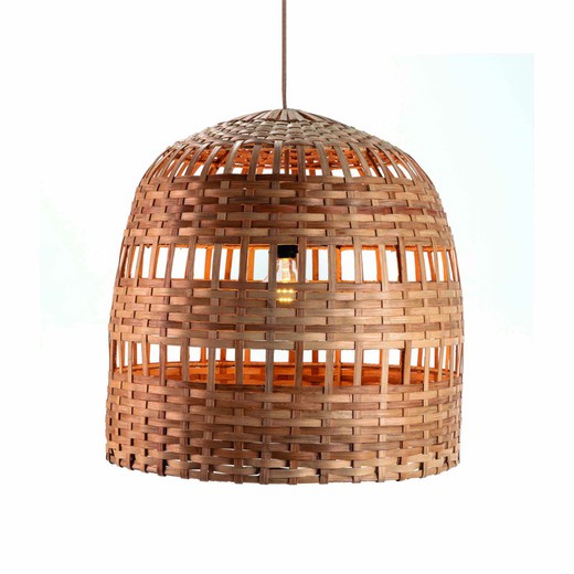 Lampa sufitowa w kolorze naturalnym mmbre, 60x60x60 cm