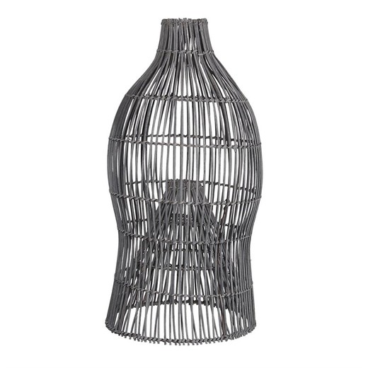 Gray Rattan Ceiling Lamp, Ø30x65cm
