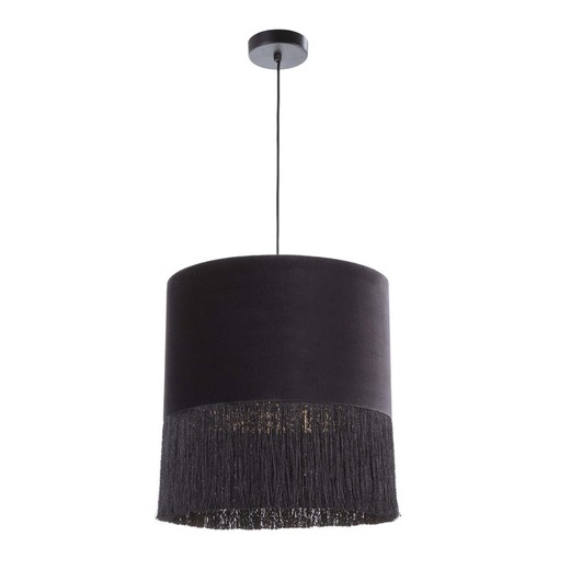 Zwart fluwelen plafondlamp, 40x40x43 cm